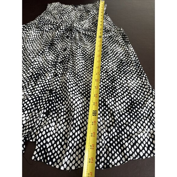 SPENSE Black & White Polka Dot Sleeveless Blouse W/Front Bow Detail XL - Picture 6 of 9